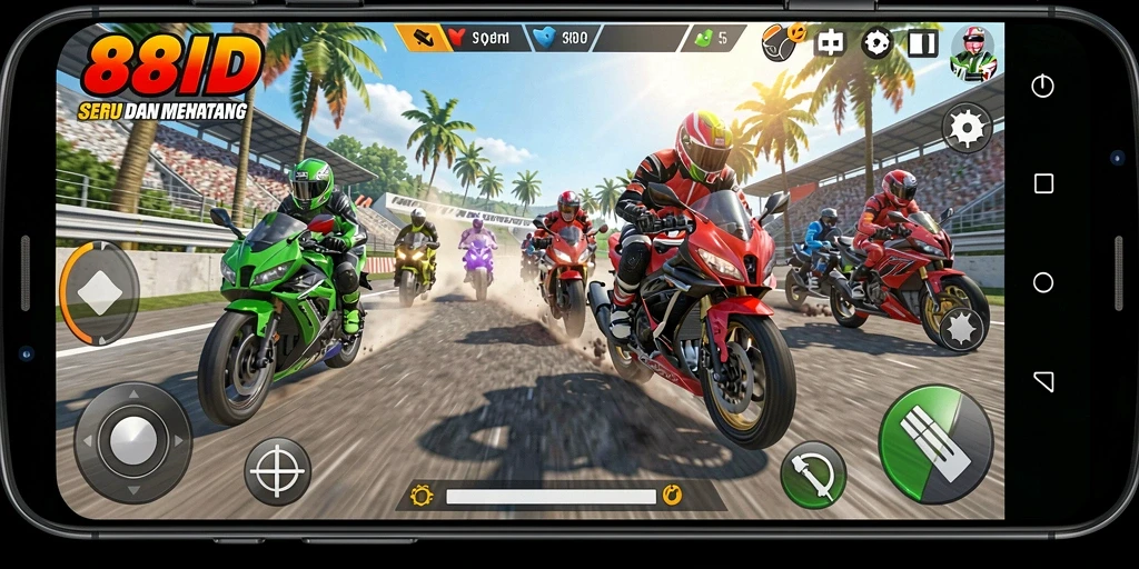 Gameplay seru balapan motor di 88ID.