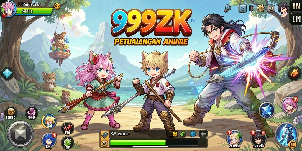Tampilan gameplay yang menakjubkan dari 999ZK dengan karakter Anime.