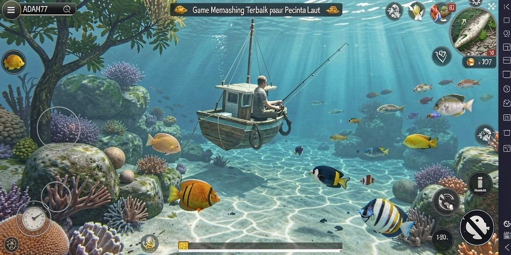 Tangkapan besar dalam gameplay ADAM77 yang menegangkan.