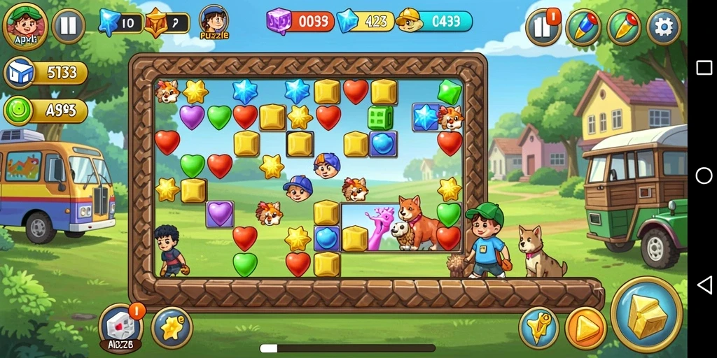 Screenshot gameplay API33 menampilkan tantangan teka-teki yang menarik.