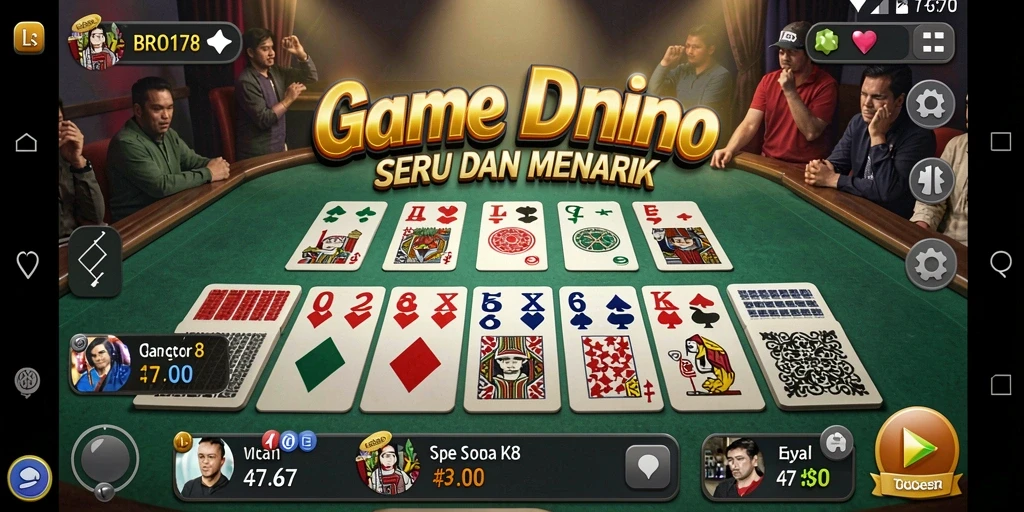 Tampilan menarik saat bermain domino di BRO178.