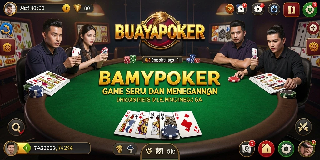 Tampilan gameplay menarik dan seru di BUAYAPOKER.