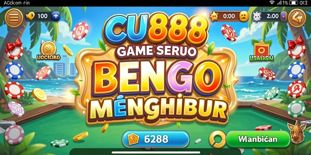 Screenshot utama CU888 menampilkan gameplay Bingo yang seru dan interaktif.