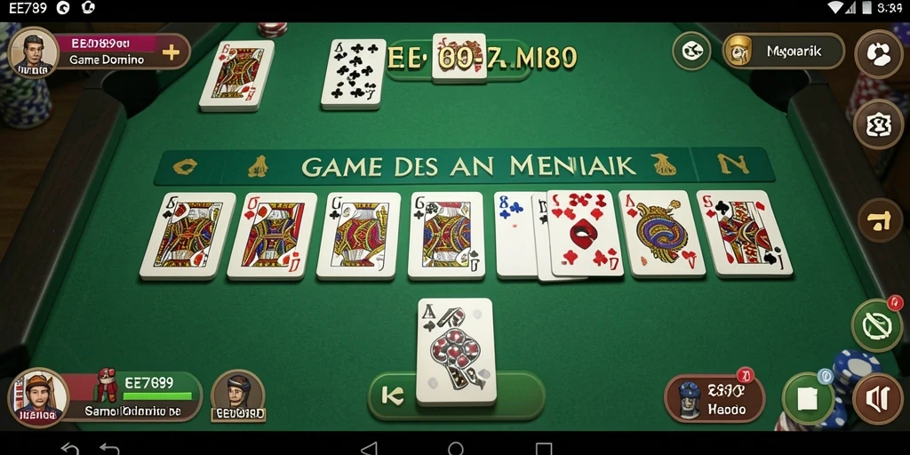 Tampilan gameplay seru dari domino yang menyenangkan di EE789.