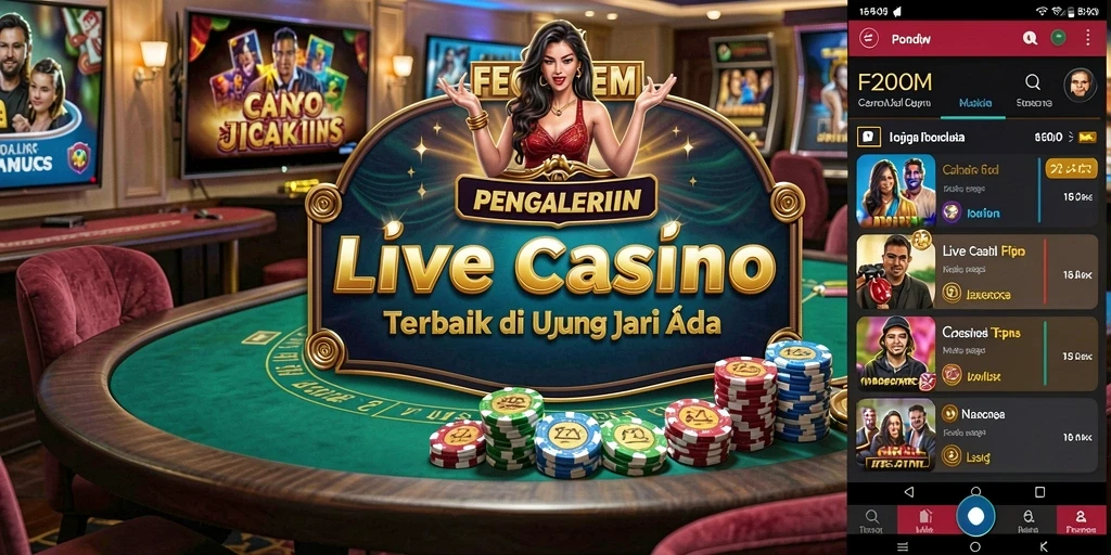 Tampilan menarik dari gameplay F200M di Live Casino.