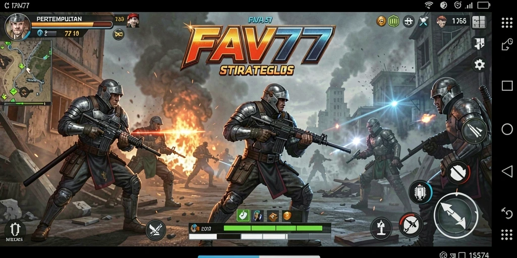 Screenshot permainan FAV77 menampilkan pertempuran strategis yang mendebarkan.