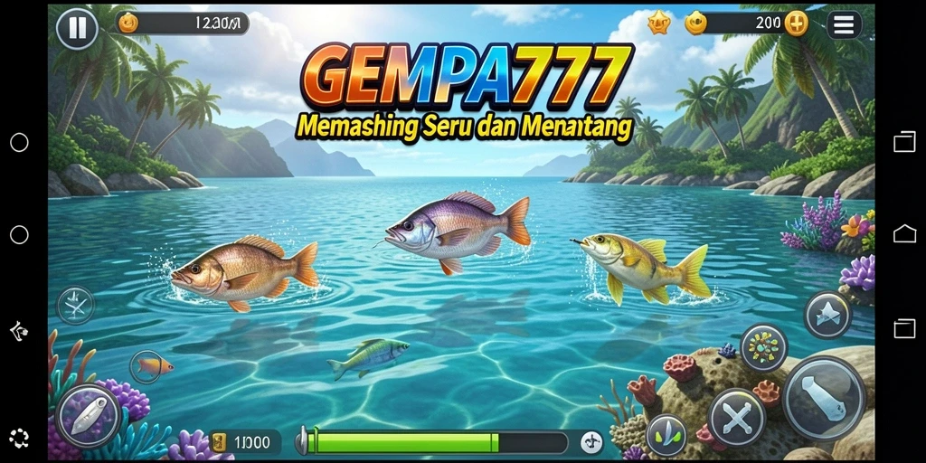 Screenshot gameplay <strong>GEMPA777</strong> menampilkan suasana memancing yang mendebarkan.