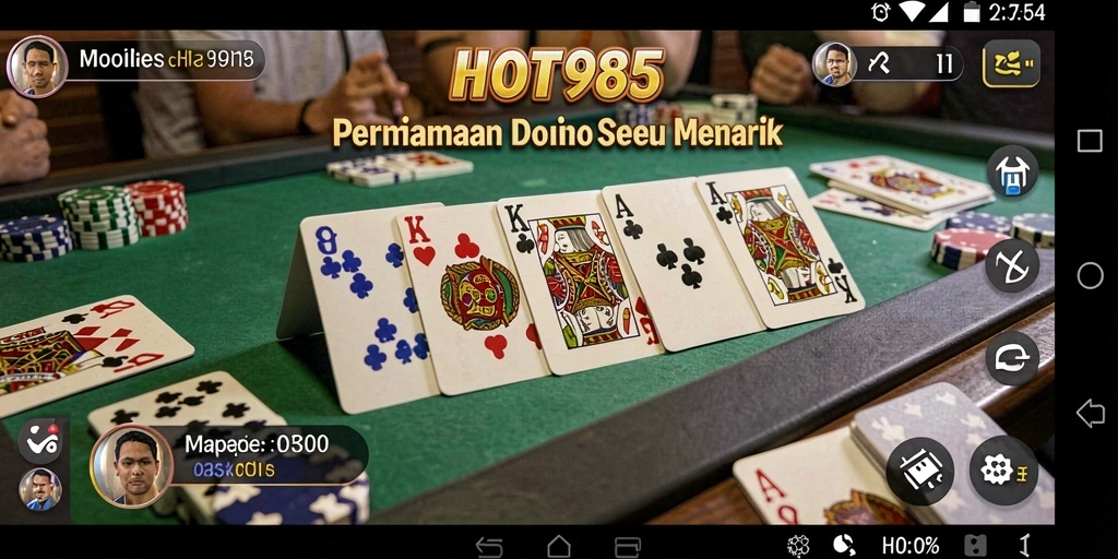 Tangkapan layar yang menunjukkan aksi seru dalam permainan Domino.