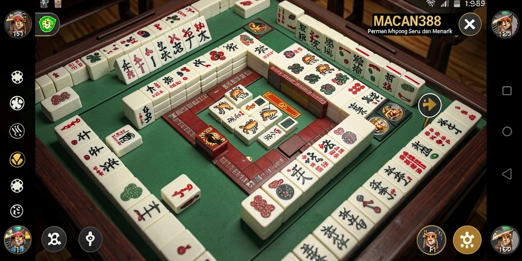 Tampilan gameplay Mahjong yang seru di MACAN388.