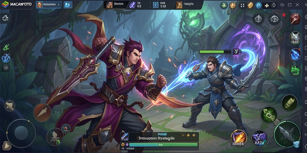 Tangkapan layar gameplay intens dalam MACANTOTO menunjukkan momen pertarungan epik.