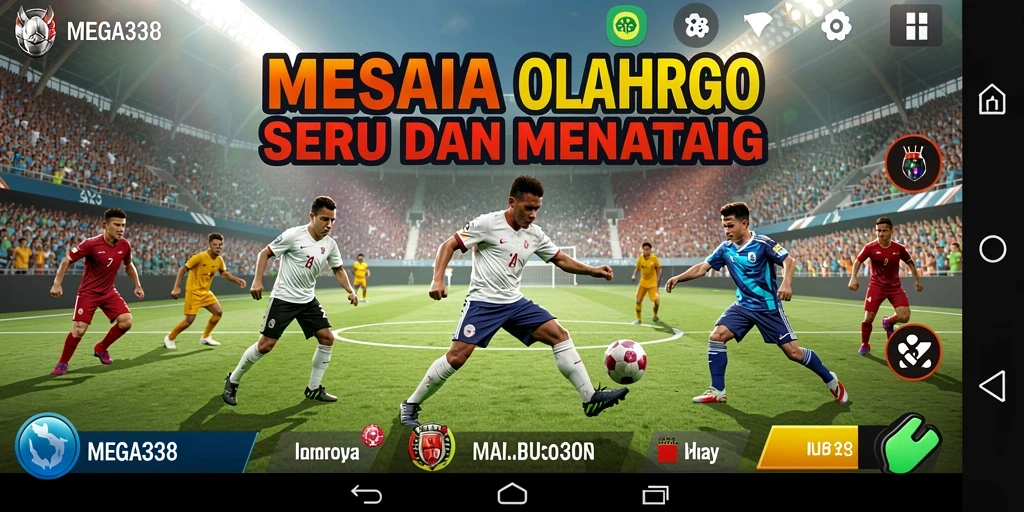 Tampilan gameplay seru MEGA338 dengan aksi olahraga mendebarkan.