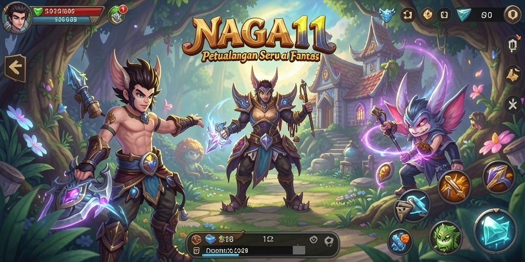Tampilan gameplay NAGA11 yang menakjubkan dan penuh petualangan.