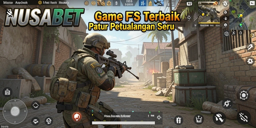 Screenshot NUSABET menampilkan aksi tembak-menembak yang mendebarkan.