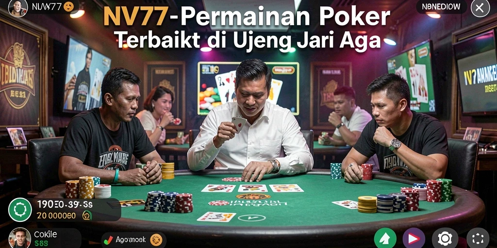 Tampilan mendebarkan saat bermain poker di NV77 dengan pemain dari seluruh dunia.
