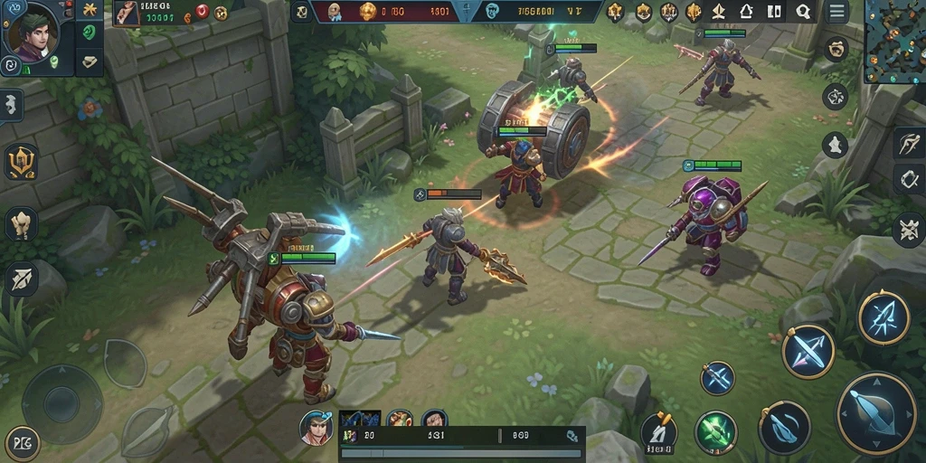 Screenshot yang menampilkan aksi mendebarkan dalam gameplay SLG.