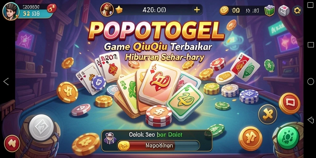 Tampilan menawan dari gameplay QiuQiu POPOTOGEL.