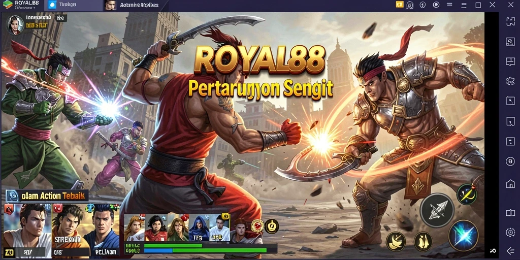 Screenshot menampilkan aksi seru dari gameplay ROYAL88.