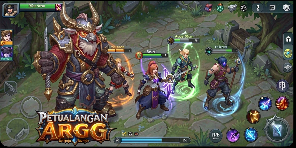 Screenshot menampilkan pertempuran seru dalam dunia RP8 yang menawan.