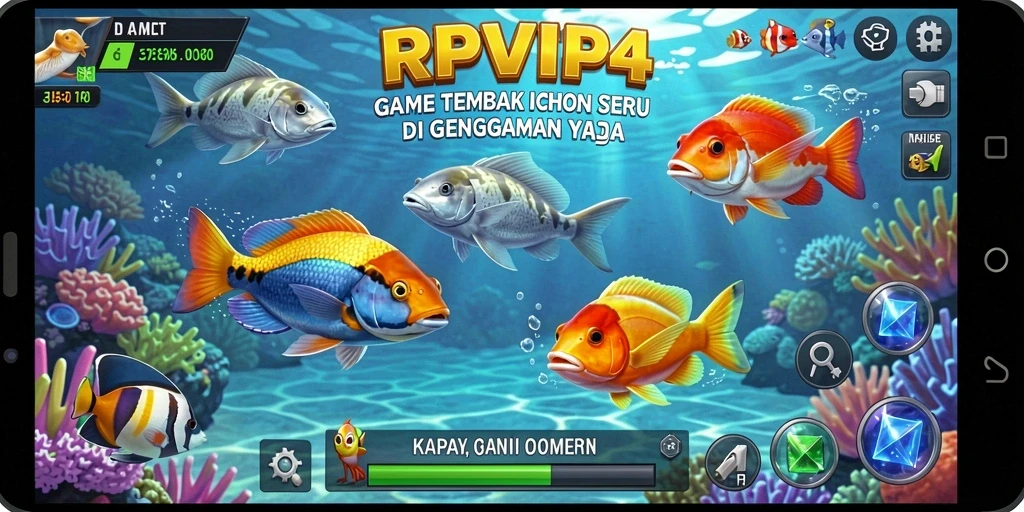 Tampilan screenshot RPVIP4 menampilkan gameplay seru Tembak Ikan.