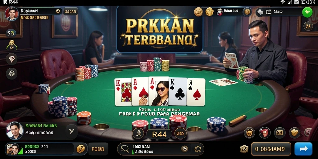 Tangkap layar permainan poker di RR44 dengan grafis yang menawan.