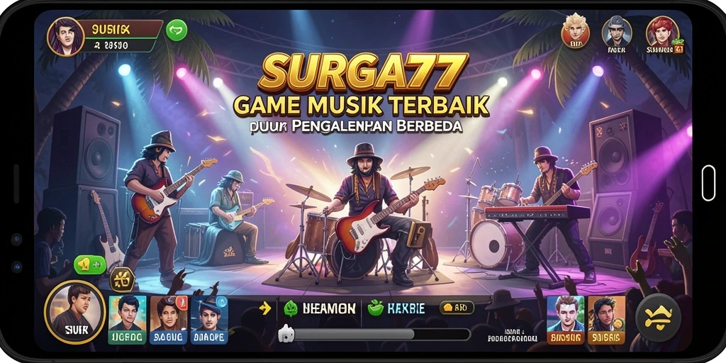 Tampilan menarik dari gameplay <strong>SURGA77</strong> yang penuh semangat musik.