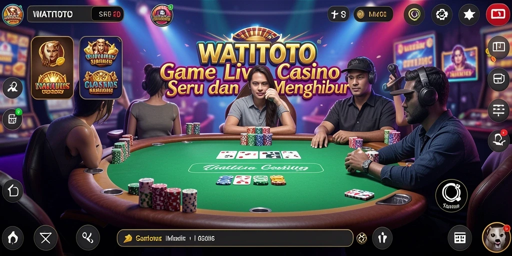 Tampilan gameplay langsung WATITOTO dengan dealer profesional.